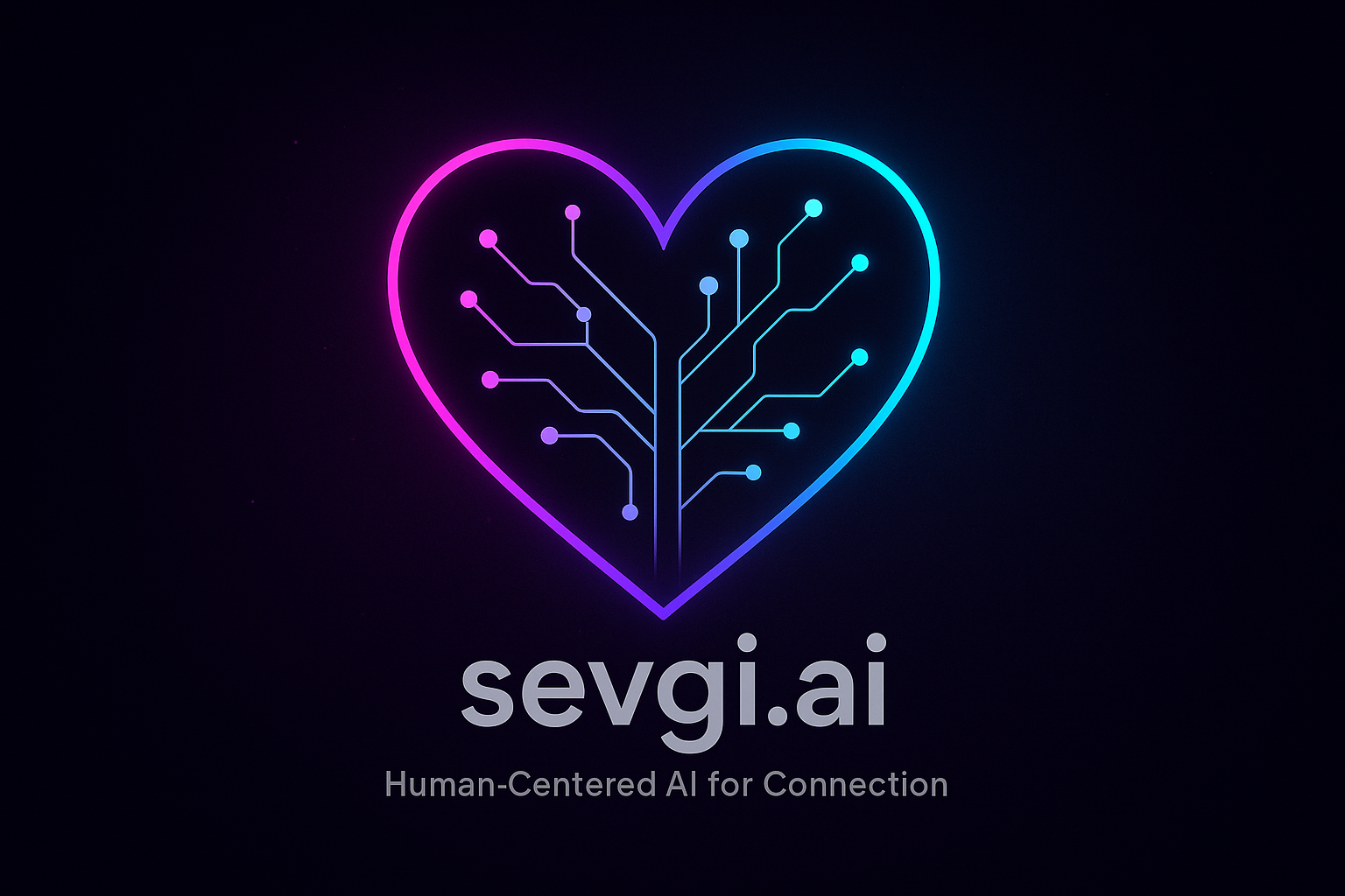 Abstract heart and neural network illustration